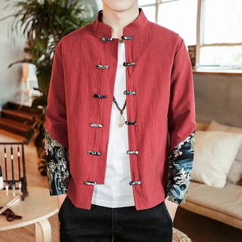 Loldeal Mens Jacket Casual Slim Fit Bomber Jacket Men Fashion Chinese Style Long Pao Print Splicing contrast color linen jacket
Loldeal Mens Jacket Casual Slim Fit Bomber Jacket Men Fashion Chinese Style Long Pao Print Splicing contrast color linen jacket