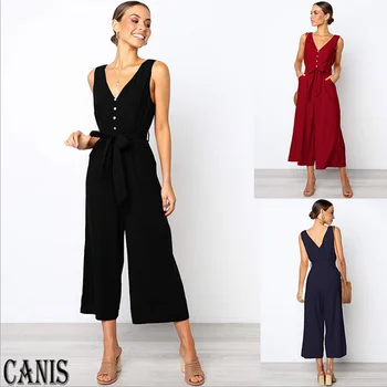 Fashion Women Sexy Jumpsuit Romper Long Trousers Bodycon Clubwear Playsuit Summer Sleeveless V neck Leotard
Fashion Women Sexy Jumpsuit Romper Long Trousers Bodycon Clubwear Playsuit Summer Sleeveless V neck Leotard