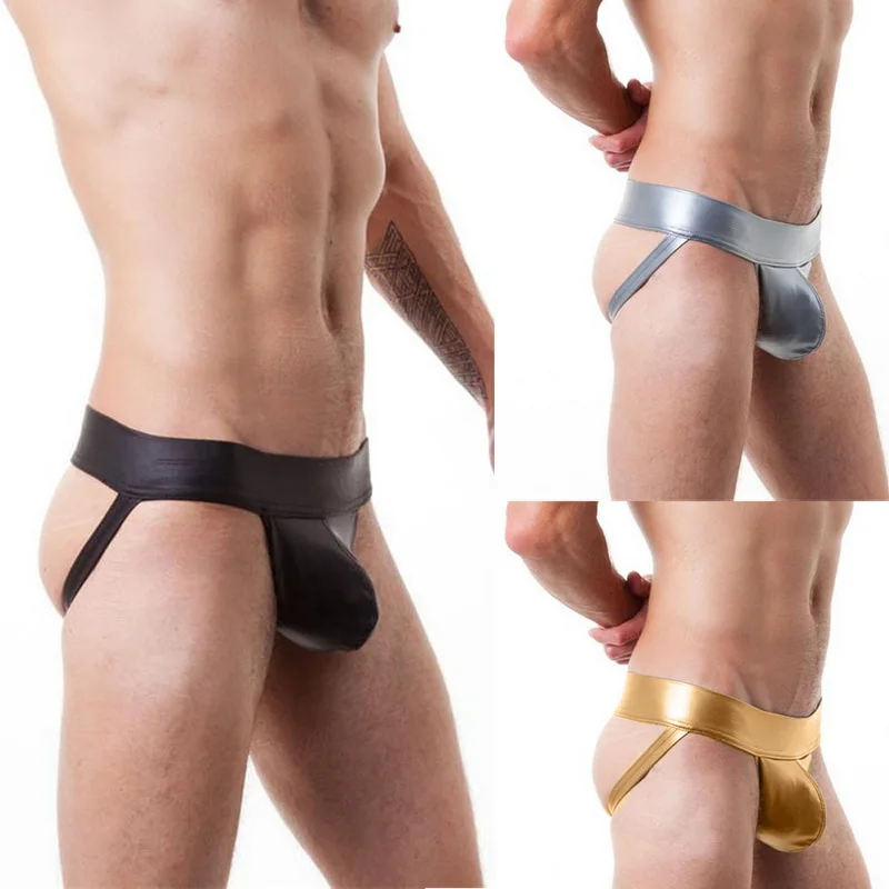MoneRffi Brand Sexy Low Waist Underwear Men Leather Underwear G-Strings&Thong U Convex Pouch Funny Gay Temptation Briefs
MoneRffi Brand Sexy Low Waist Underwear Men Leather Underwear G-Strings&Thong U Convex Pouch Funny Gay Temptation Briefs
