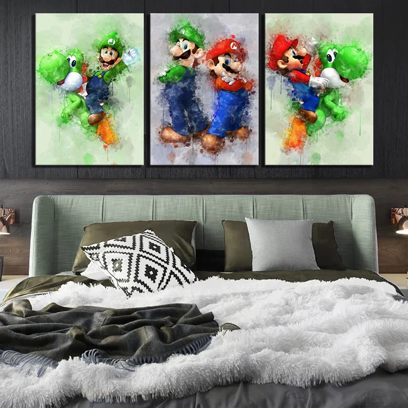 3 Piece Super Smash Bros Game Poster Picture Super Mario Cartoon Pictures Abstract Art Canvas Paintings for Home Decor Wall Art
3 Piece Super Smash Bros Game Poster Picture Super Mario Cartoon Pictures Abstract Art Canvas Paintings for Home Decor Wall Art
