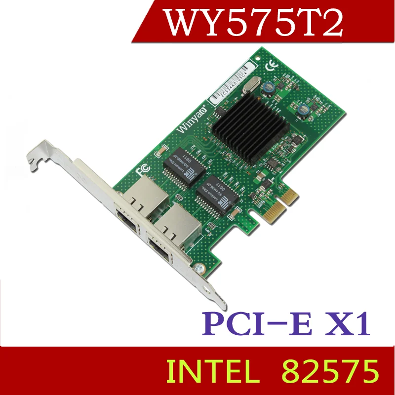 

Winyao WY575T2 PCI-e X1 Desktop Dual-port Gigabit Ethernet Adapter Network Card intel82575 Chipset ROS ISCSI ESXI PXE WOL VLAN
