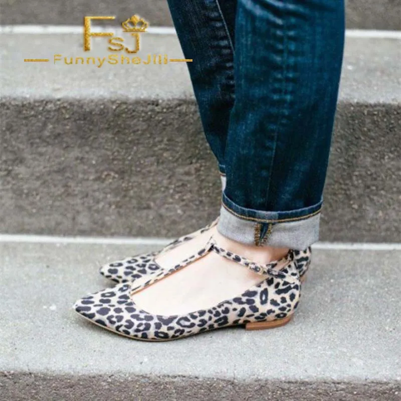 Comfortable Leopard Print Flats T-strap Pointy Toe Suede Shoes Spring Summer Anniversary Black Friday Fashion Slip-On FSJ Sexy
Comfortable Leopard Print Flats T-strap Pointy Toe Suede Shoes Spring Summer Anniversary Black Friday Fashion Slip-On FSJ Sexy