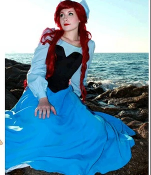 Free Shipping New Custom Fantasia Halloween Women Adult Princess Ariel Dress The Little Mermaid Ariel Costume Blue Dress
Free Shipping New Custom Fantasia Halloween Women Adult Princess Ariel Dress The Little Mermaid Ariel Costume Blue Dress