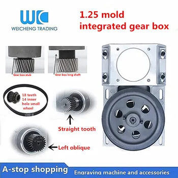 1.25 mode left oblique tooth short axis gear box with belt HTD-550m 5M 5:1 and gears shaftdiameter 12.7mm or 14mm
1.25 mode left oblique tooth short axis gear box with belt HTD-550m 5M 5:1 and gears shaftdiameter 12.7mm or 14mm