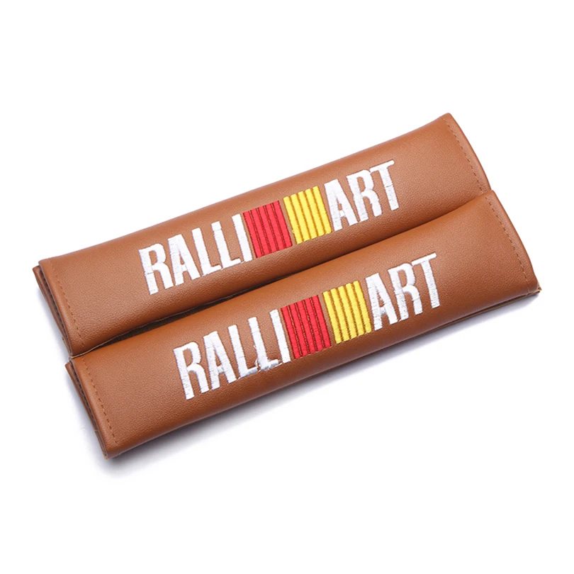 JDM for RALLIART emblem brown leather seat belt cover shoulder pad Car accessories for Mitsubishi EVO outlander lancer asx
JDM for RALLIART emblem brown leather seat belt cover shoulder pad Car accessories for Mitsubishi EVO outlander lancer asx