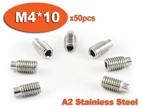 50pcs DIN915 M4 x 10 A2 Stainless Steel Screw Dog Point Hexagon Hex Socket Set Screws
50pcs DIN915 M4 x 10 A2 Stainless Steel Screw Dog Point Hexagon Hex Socket Set Screws