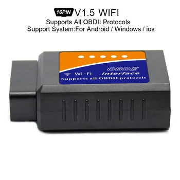 ELM327 V1.5 Super Mini WiFi Scanner Wireless Interface Auto V03HW-1 Interface Car Code Readers Diagnostic Tool OBDII Protocols
ELM327 V1.5 Super Mini WiFi Scanner Wireless Interface Auto V03HW-1 Interface Car Code Readers Diagnostic Tool OBDII Protocols