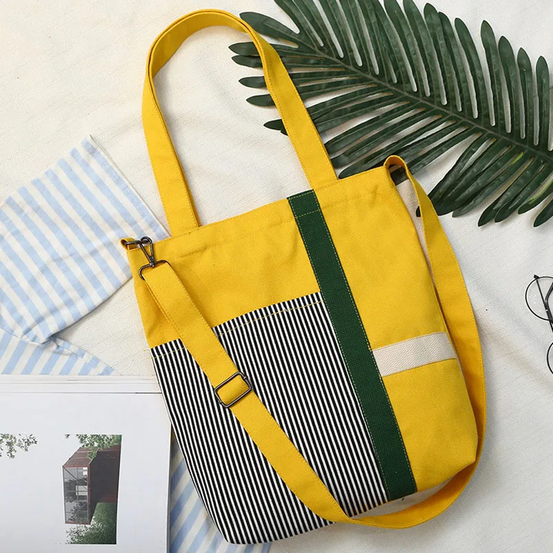 Fashion Women Canvas Handbag Travel Beach Bags Female Shoulder Tote Bags Striped Shopping Bag Handbag Daily Use Bag bolsa femina
Fashion Women Canvas Handbag Travel Beach Bags Female Shoulder Tote Bags Striped Shopping Bag Handbag Daily Use Bag bolsa femina