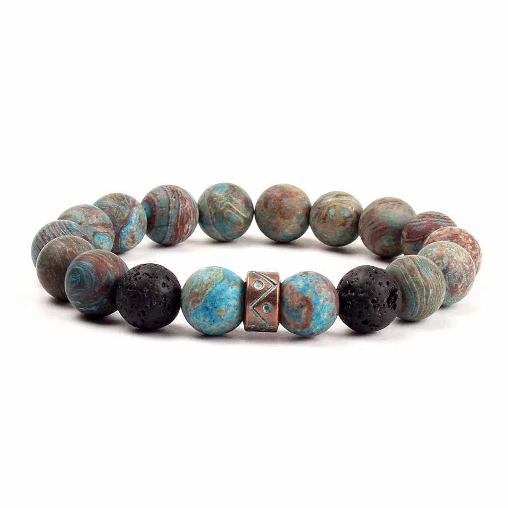 Hot Sale Men's Beaded Bracelet Natural Sea Stripe Stone Beads Elastic String Bracelet Single Circle Bracelet Jewelry Wholesale
Hot Sale Men's Beaded Bracelet Natural Sea Stripe Stone Beads Elastic String Bracelet Single Circle Bracelet Jewelry Wholesale