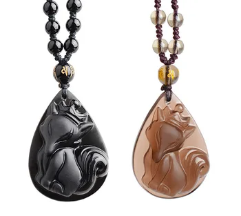 Drop Shipping Black Obsidian pendant necklace obsidian Ice Fox Necklace pendant Jewelry Obsidian stone
Drop Shipping Black Obsidian pendant necklace obsidian Ice Fox Necklace pendant Jewelry Obsidian stone