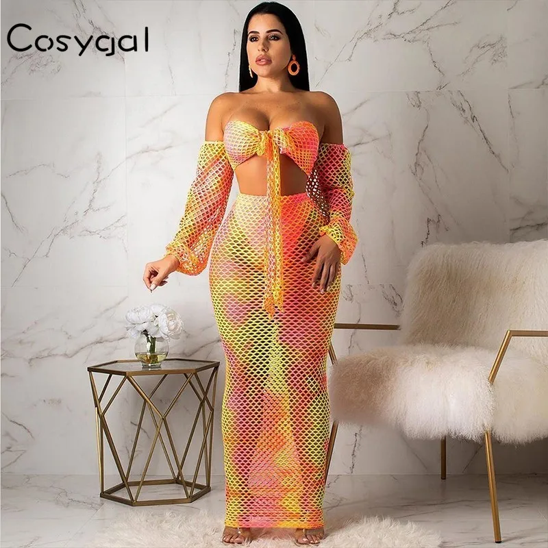 COSYGAL Crop Tops+skirts Two Piece Set Mesh Fabric Summer Set 2019 Nightclub Perspective 2 Piece Set Women Sexy Two Piece Dress
COSYGAL Crop Tops+skirts Two Piece Set Mesh Fabric Summer Set 2019 Nightclub Perspective 2 Piece Set Women Sexy Two Piece Dress