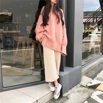 2019 autumn winter Sweater& Loose Pants set women casual fashion 2 pieces set solid color Knitwear and Beige Loose Pants ouc2600
2019 autumn winter Sweater& Loose Pants set women casual fashion 2 pieces set solid color Knitwear and Beige Loose Pants ouc2600