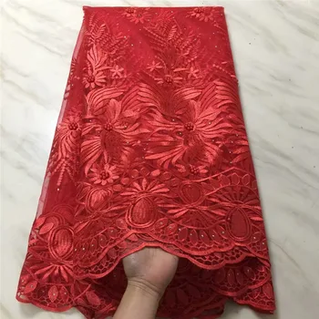Cheap Price Latest 5 Yards African Lace Fabric Red Beaded Embroidered Tulle Net Lace High Quality French Lace Fabric X1482
Cheap Price Latest 5 Yards African Lace Fabric Red Beaded Embroidered Tulle Net Lace High Quality French Lace Fabric X1482