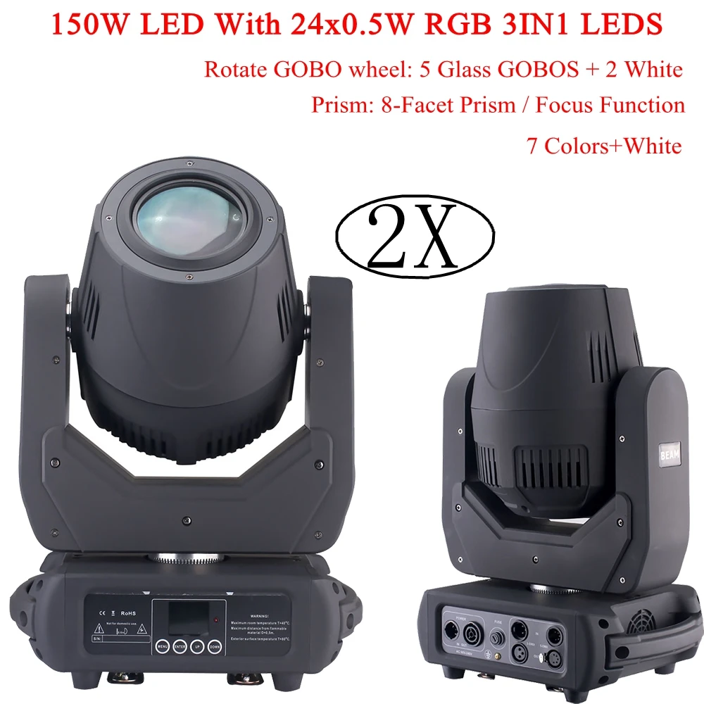 NEW Stage Light 150W LED With 24x0.5W RGB 3IN1 LED Moving Head Beam Lights/ Gobo Wheel 8 Facet Prism Dj DMX Disco Stage Lights
NEW Stage Light 150W LED With 24x0.5W RGB 3IN1 LED Moving Head Beam Lights/ Gobo Wheel 8 Facet Prism Dj DMX Disco Stage Lights