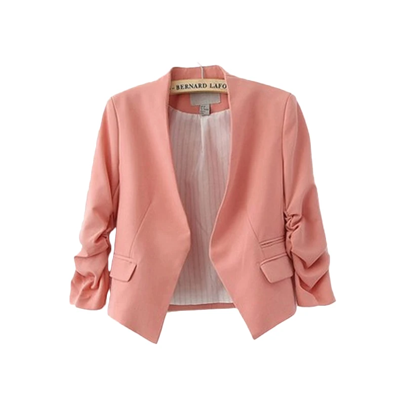Womens Cute Candy Color Short Blazers V Neck Puff Sleeve No Button Suits Ladies Casual Fashion Slim Office Coats wz087
Womens Cute Candy Color Short Blazers V Neck Puff Sleeve No Button Suits Ladies Casual Fashion Slim Office Coats wz087