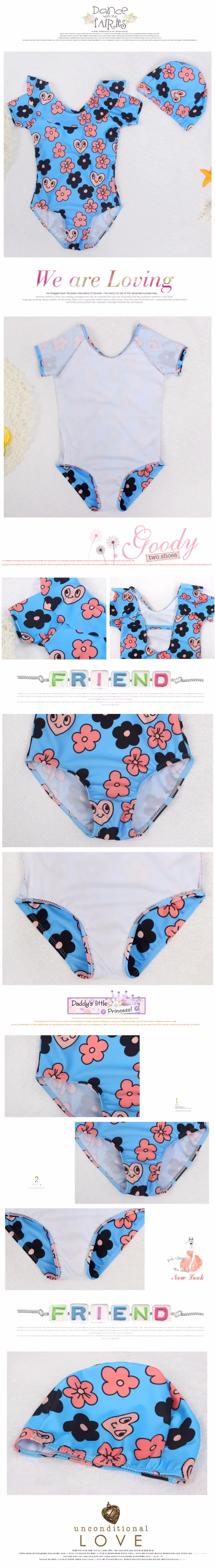New Baby Girl Flowers Printed Swimming Suit For Girls Long Sleeve Sun-Protection Swimwear Kids One Piece Swimsuit Wholesale 638