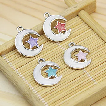 Free Shipping 50PCs 17*21MM Silver Tone Glitter Enamel Moon Star Pendant Charms DIY Jewelry Findings Ornament Accessories Charm
Free Shipping 50PCs 17*21MM Silver Tone Glitter Enamel Moon Star Pendant Charms DIY Jewelry Findings Ornament Accessories Charm