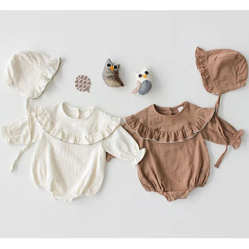 Infant Romper New 2019 Spring Baby Girls Clothing Sets Long Sleeves Jumpsuits + Hat Infant Clothes Baby Rompers Girls Clothes
Infant Romper New 2019 Spring Baby Girls Clothing Sets Long Sleeves Jumpsuits + Hat Infant Clothes Baby Rompers Girls Clothes