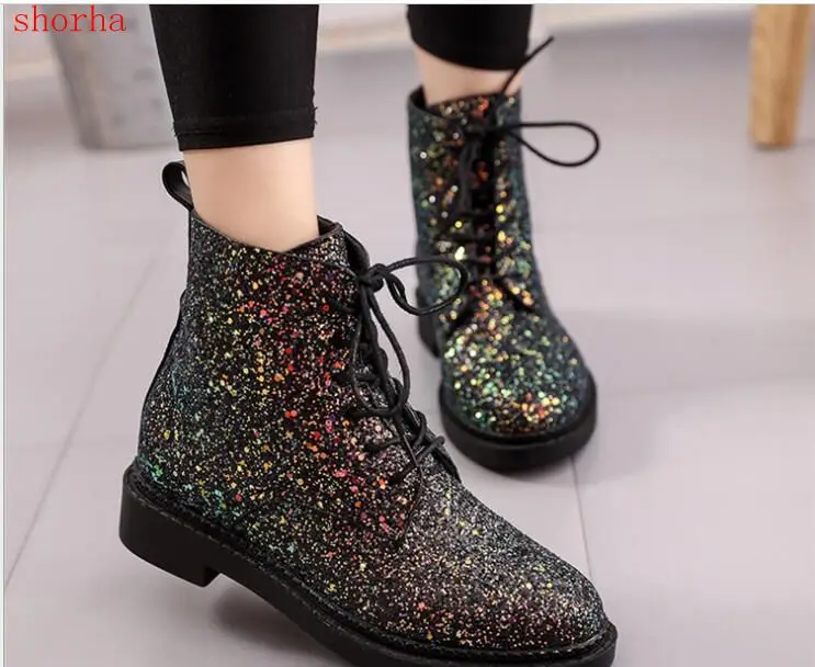 New fashion Brand Women Ankle Boots Heels Female Shoes Woman Autumn Glitter Lace up Boots Casual Pink Black White
New fashion Brand Women Ankle Boots Heels Female Shoes Woman Autumn Glitter Lace up Boots Casual Pink Black White