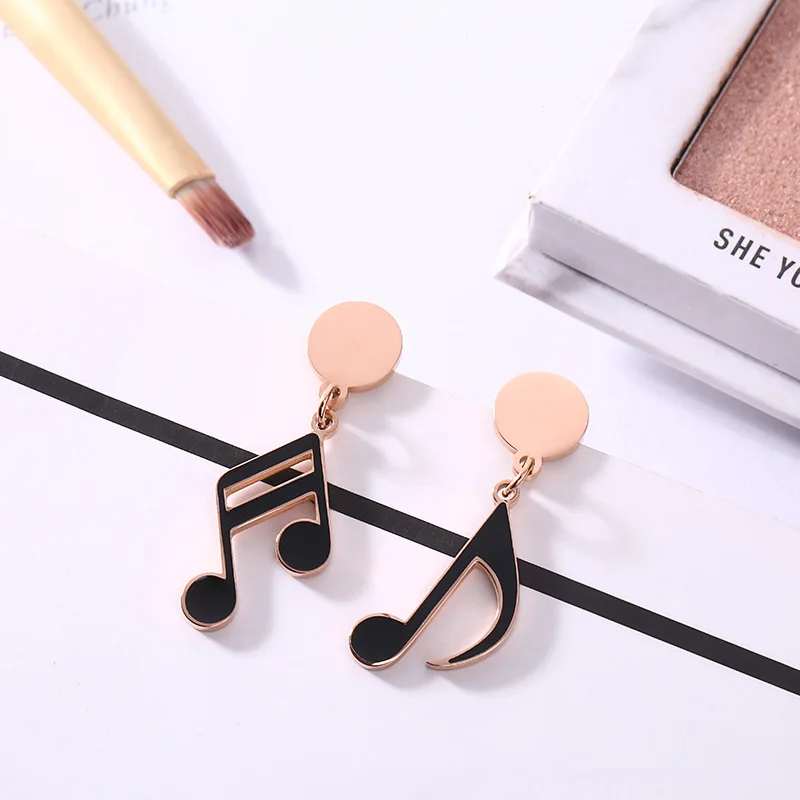 LUXSHINE Stainless Steel Music Note Drop Earring for Women Black Rose Gold Color Wholesale Aretes 2019 Accesorios Mujer Jewelry
LUXSHINE Stainless Steel Music Note Drop Earring for Women Black Rose Gold Color Wholesale Aretes 2019 Accesorios Mujer Jewelry