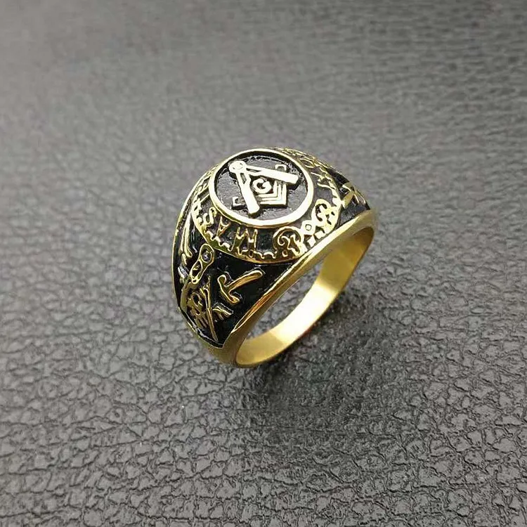US 7 to 15 Vintage Black Stainless Steel Rings For Men Free Mason Freemasonry Retro Punk Gold Color Titanium Male Ring Masonic
US 7 to 15 Vintage Black Stainless Steel Rings For Men Free Mason Freemasonry Retro Punk Gold Color Titanium Male Ring Masonic