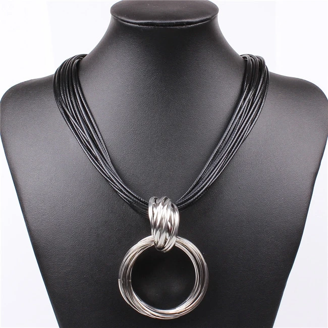 Free Shipping Vintage Alloy Circle Pendant Lots of Black Leather Chain Statement Necklaces Fashion Jewelry For Ladies
Free Shipping Vintage Alloy Circle Pendant Lots of Black Leather Chain Statement Necklaces Fashion Jewelry For Ladies