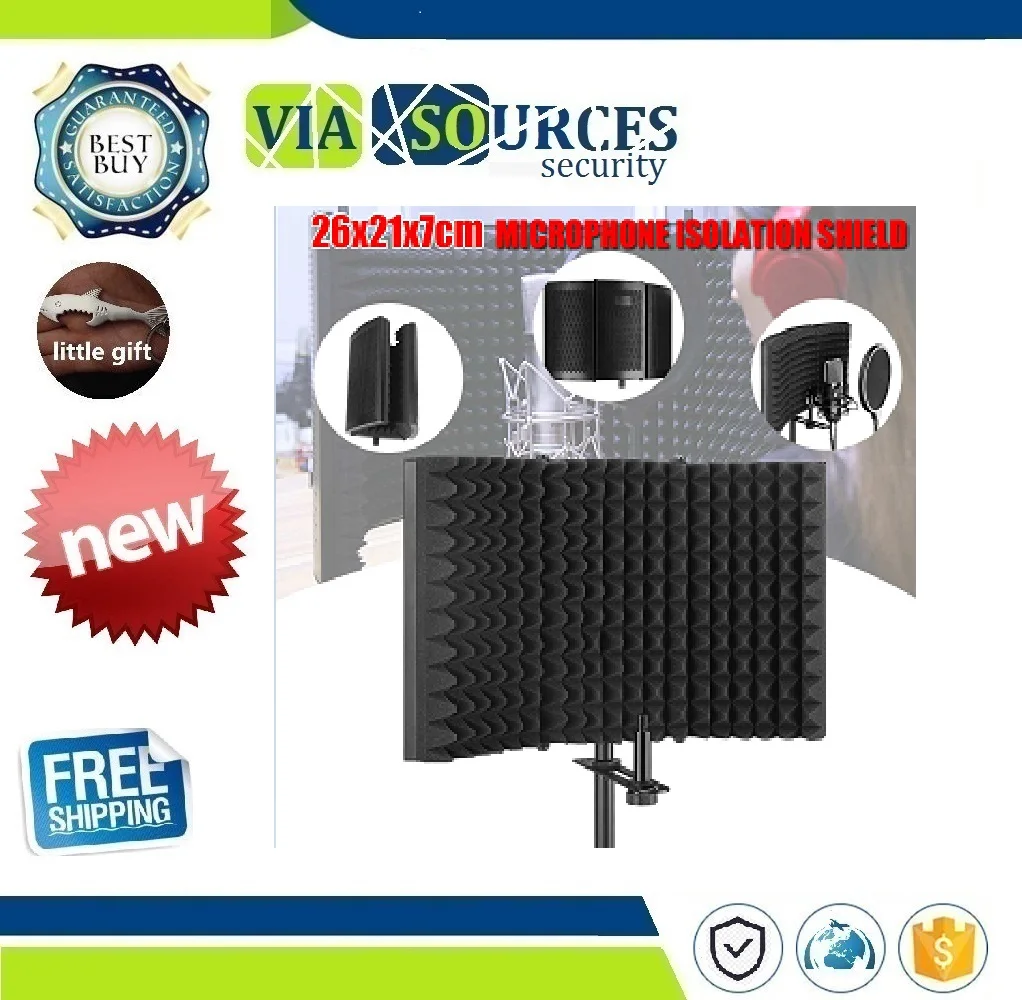 Foldable Microphone Acoustic Isolation Shield Acoustic Foams Panel Studio for Recording Live Broadcast Microphone Accessories
Foldable Microphone Acoustic Isolation Shield Acoustic Foams Panel Studio for Recording Live Broadcast Microphone Accessories