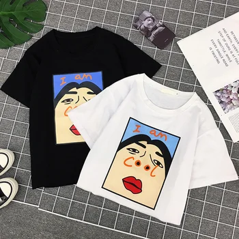 Korean Creative Female T-shirt Harajuku ulzzang Funny Letter Print White T shirt for Women summer new Spoof Black white Top Tee
Korean Creative Female T-shirt Harajuku ulzzang Funny Letter Print White T shirt for Women summer new Spoof Black white Top Tee