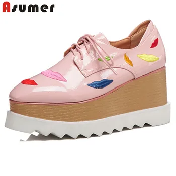 ASUMER 2020 New fashion wedges high heels shoes women pumps lace up round toe platform shoes spring summer ladies shoes woman
ASUMER 2020 New fashion wedges high heels shoes women pumps lace up round toe platform shoes spring summer ladies shoes woman