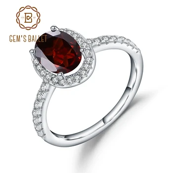 GEM'S BALLET 925 Sterling Silver 1.47Ct Natural Red Garnet Gemstone Luxe Odessa Engagement Ring For Women Wedding Fine Jewelry
GEM'S BALLET 925 Sterling Silver 1.47Ct Natural Red Garnet Gemstone Luxe Odessa Engagement Ring For Women Wedding Fine Jewelry