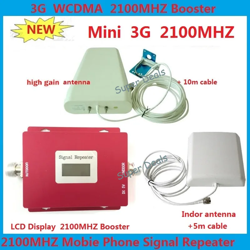 New Mini 3G W-CDMA 2100mhz Signal Booster 70db 3G Mobile Phone Signal Repeater UMTS 2100 LCD Display 3G Booster with 3G Antenna
New Mini 3G W-CDMA 2100mhz Signal Booster 70db 3G Mobile Phone Signal Repeater UMTS 2100 LCD Display 3G Booster with 3G Antenna