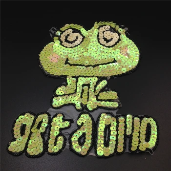 6pc Sequin Beaded Frog Patch Large Applique Sew On Patches For Clothing Embroidered Parches Bordados Ropa Accessorie AC0845
6pc Sequin Beaded Frog Patch Large Applique Sew On Patches For Clothing Embroidered Parches Bordados Ropa Accessorie AC0845