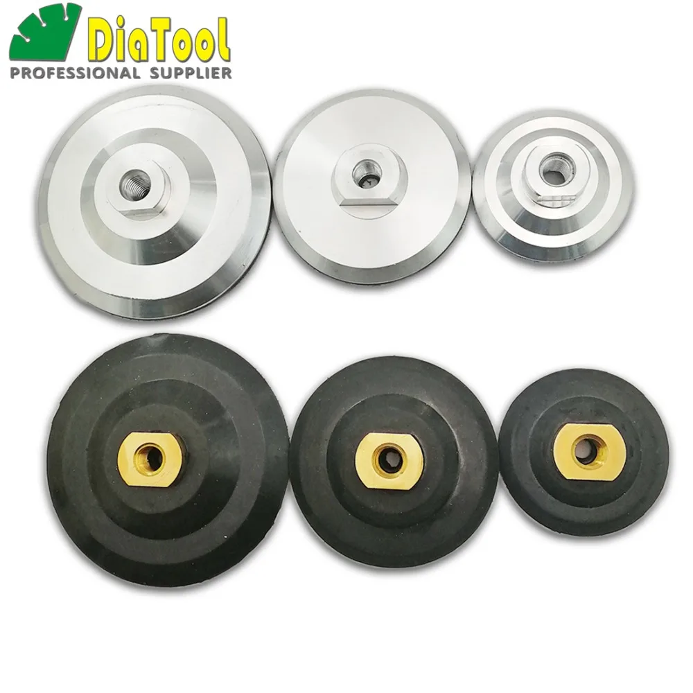 DIATOOL Back pad for diamond polishing pads Diameter 3"/4"/5" Rubber or Aluminum based with 5/8-11 thread Backing Holder
DIATOOL Back pad for diamond polishing pads Diameter 3"/4"/5" Rubber or Aluminum based with 5/8-11 thread Backing Holder