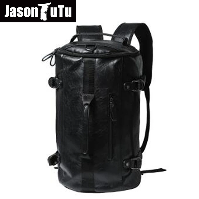Large Capacity Travel backpack high quality Pu Leather Drum Backpack Men Multifunction Bags Bucket Shoulder Bag Black B56
Large Capacity Travel backpack high quality Pu Leather Drum Backpack Men Multifunction Bags Bucket Shoulder Bag Black B56