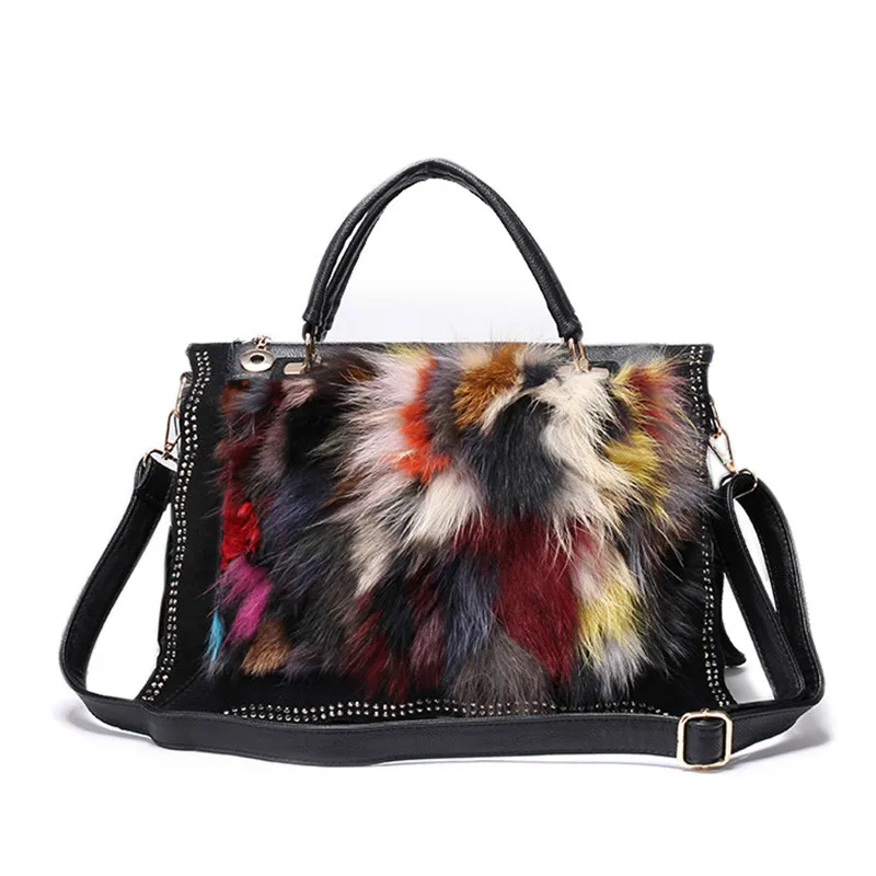 New Women Split Leather And Fox Fur Bag Women's Messenger Bags Fashion Tote Handbags Women High Quality Shoulder Bag For Ladies
New Women Split Leather And Fox Fur Bag Women's Messenger Bags Fashion Tote Handbags Women High Quality Shoulder Bag For Ladies
