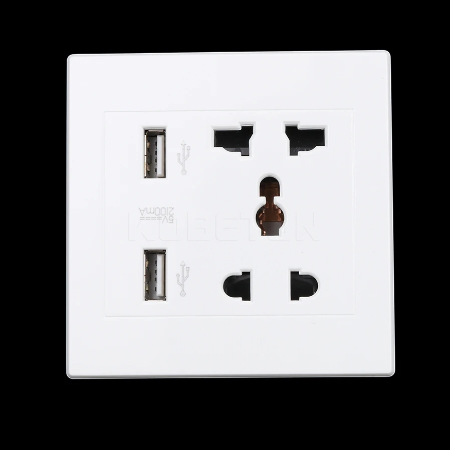 Kebidu1PC горячее электрическое настенное зарядное устройство двойная стандартная