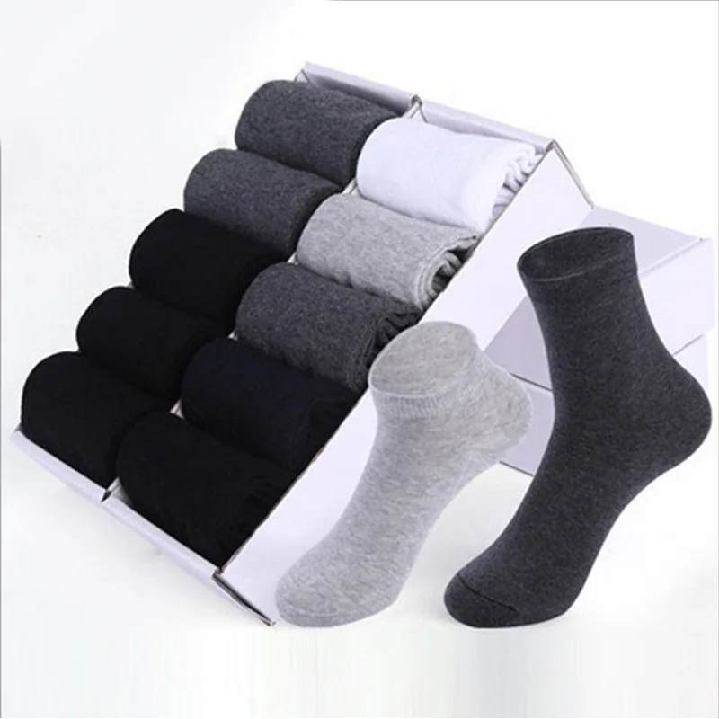 Gift box Men's Business Solid Long Short Socks Fashion Tube Cotton Casual Autumn Winter Black White Socks Breathable 5 pairs/lot
Gift box Men's Business Solid Long Short Socks Fashion Tube Cotton Casual Autumn Winter Black White Socks Breathable 5 pairs/lot