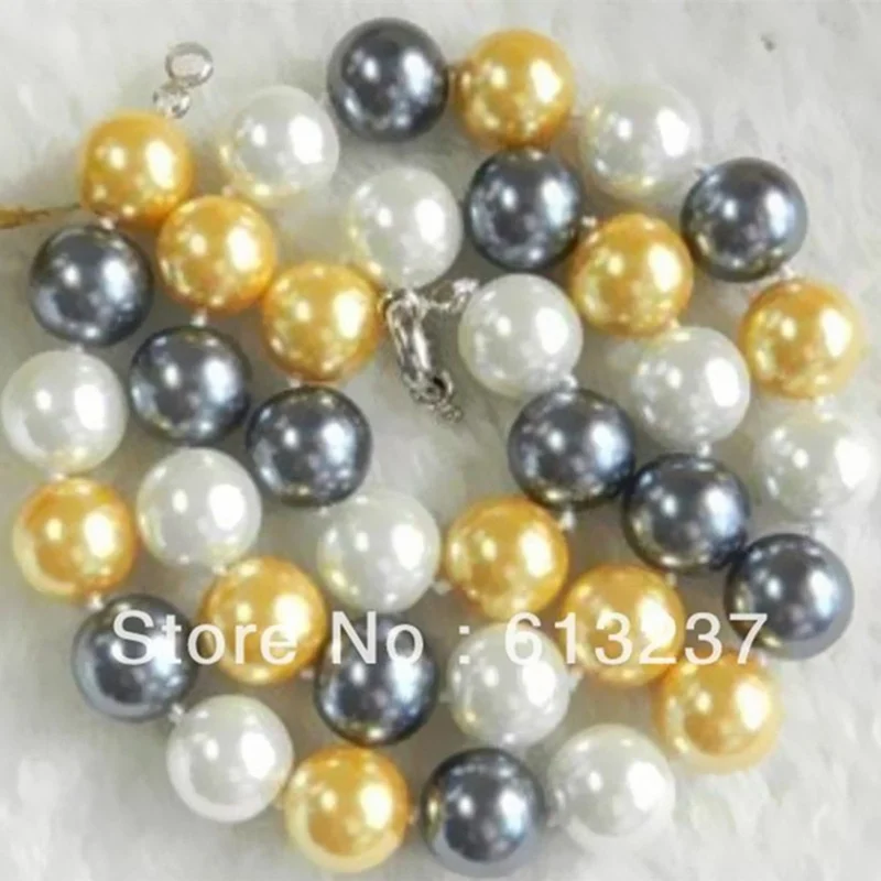 Charms Women Necklace Round Shell Simulated Pearl Gray Yellow White 10mm Beads Strand Necklace Chain Diy Jewelry 18 inch MY5259
Charms Women Necklace Round Shell Simulated Pearl Gray Yellow White 10mm Beads Strand Necklace Chain Diy Jewelry 18 inch MY5259