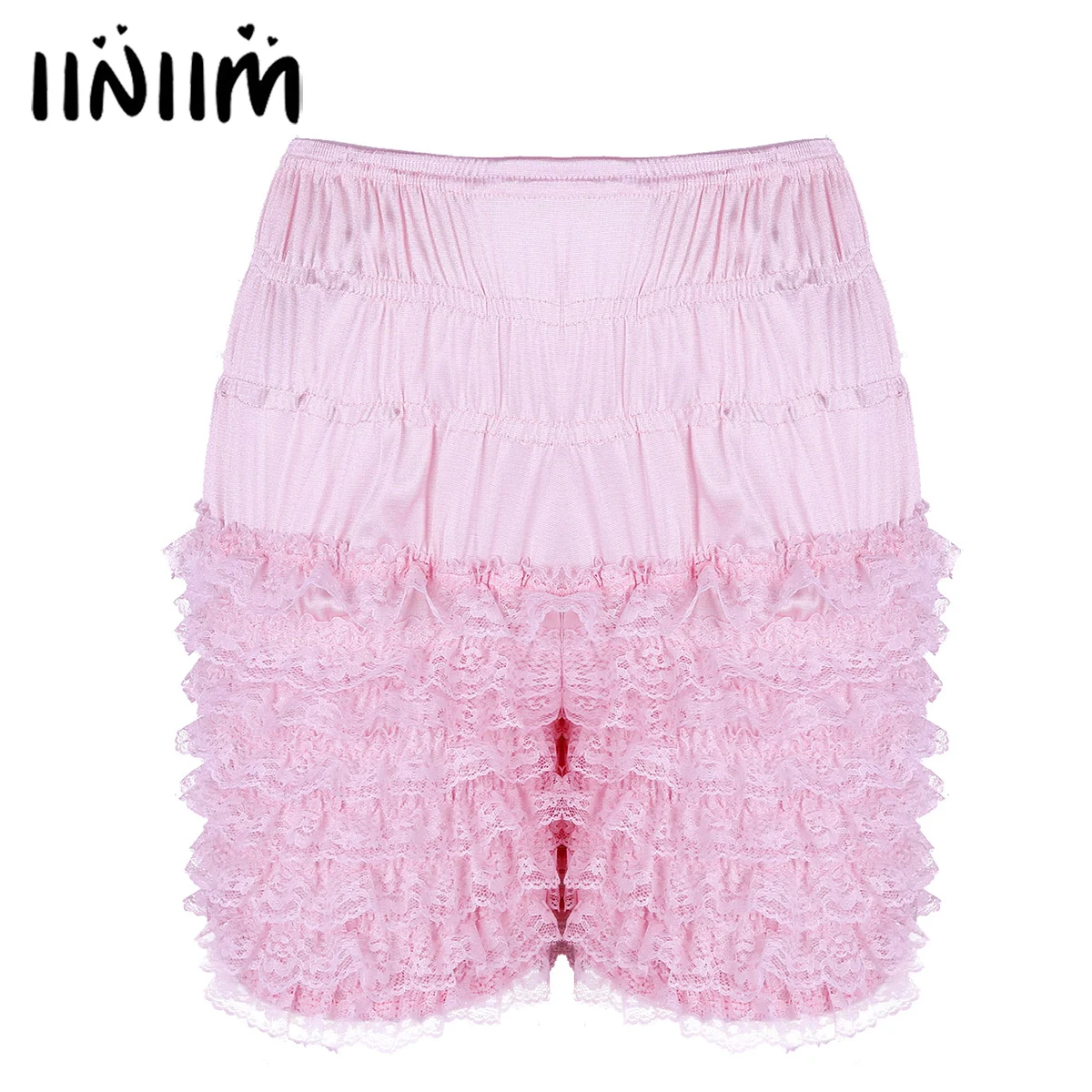 

Sexy Womens Ruffle Summer Casual Shorts Bloomers Lace Sissy Frilly Knickers Layered Boyshort Womens Clubwear Dance Shorts