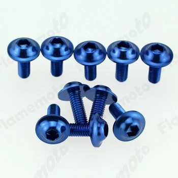 10 Pcs Motorcycle Screw Bolt Blue Bolts Screw Aluminum Adornment M6 x 16mm Universal
10 Pcs Motorcycle Screw Bolt Blue Bolts Screw Aluminum Adornment M6 x 16mm Universal