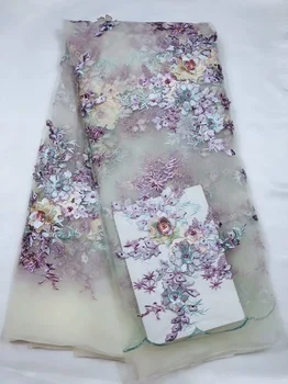 2019 Latest Popular Designs Beads Applique Lace Fabric 5 Yards African Lace Fabric High Quality Purple silk George lace fabric
2019 Latest Popular Designs Beads Applique Lace Fabric 5 Yards African Lace Fabric High Quality Purple silk George lace fabric