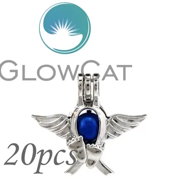 20X KK697 Silver Angel Wing Infant Loss Awareness Beads Cage Jewelry Making Essential Oil Diffuser Pearl Cage Locket Pendant
20X KK697 Silver Angel Wing Infant Loss Awareness Beads Cage Jewelry Making Essential Oil Diffuser Pearl Cage Locket Pendant