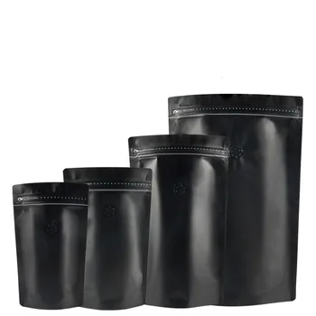 100pcs Coffee bag black aluminum foil self-supporting self-sealing bags side zipper valve coffee bean sealed pouch
100pcs Coffee bag black aluminum foil self-supporting self-sealing bags side zipper valve coffee bean sealed pouch