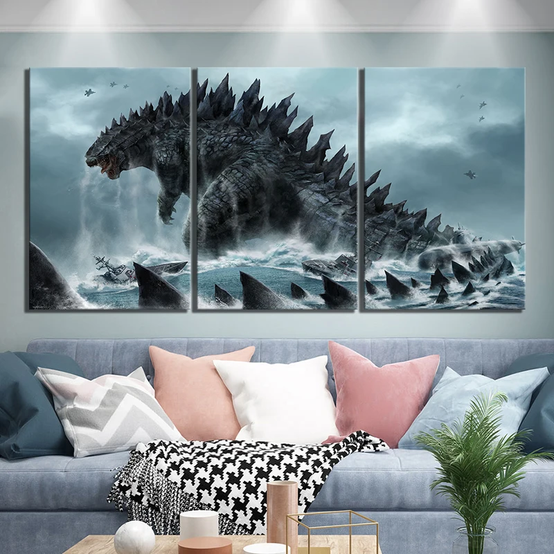 Godzilla King of The Monsters Movie Poster Paintings HD Fantasy Art Gojira Monster Picture Canvas Painting for Wall Decor
Godzilla King of The Monsters Movie Poster Paintings HD Fantasy Art Gojira Monster Picture Canvas Painting for Wall Decor