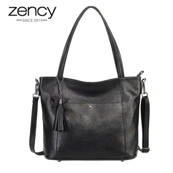 Zency New Arrivals Fashion Women Shoulder Bag 100% Genuine Leather Handbag With Tassel Simple Crossbody Messenger Purse Black
Zency New Arrivals Fashion Women Shoulder Bag 100% Genuine Leather Handbag With Tassel Simple Crossbody Messenger Purse Black