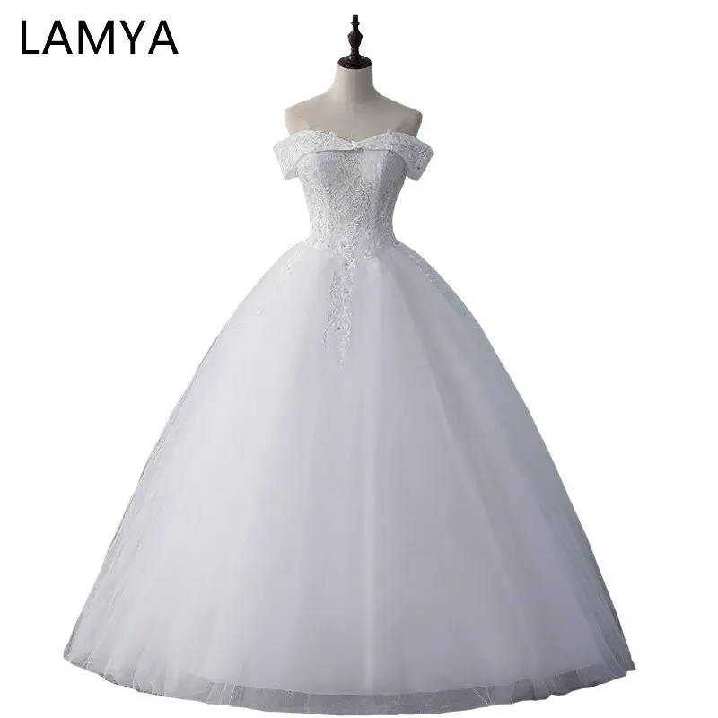 LAMYA Real Photo Vintage Bridal Ball Gown Lace V Neck Wedding Dresses 2019 Customized Plus Size Lace Up Wedding Gowns
LAMYA Real Photo Vintage Bridal Ball Gown Lace V Neck Wedding Dresses 2019 Customized Plus Size Lace Up Wedding Gowns
