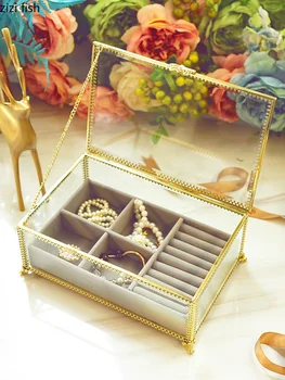 Transparent Golden Rim Glass Desktop Storage Box Multifunction Rectangle Jewelry/cosmetic Box
Transparent Golden Rim Glass Desktop Storage Box Multifunction Rectangle Jewelry/cosmetic Box
