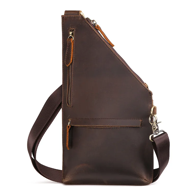 GO-LUCK Brand Hand-made Crazy Horse Genuine Leather Chest Sling Pack Men Crossbody Shoulder Bag Men's Messenger Bags Slim Style
GO-LUCK Brand Hand-made Crazy Horse Genuine Leather Chest Sling Pack Men Crossbody Shoulder Bag Men's Messenger Bags Slim Style