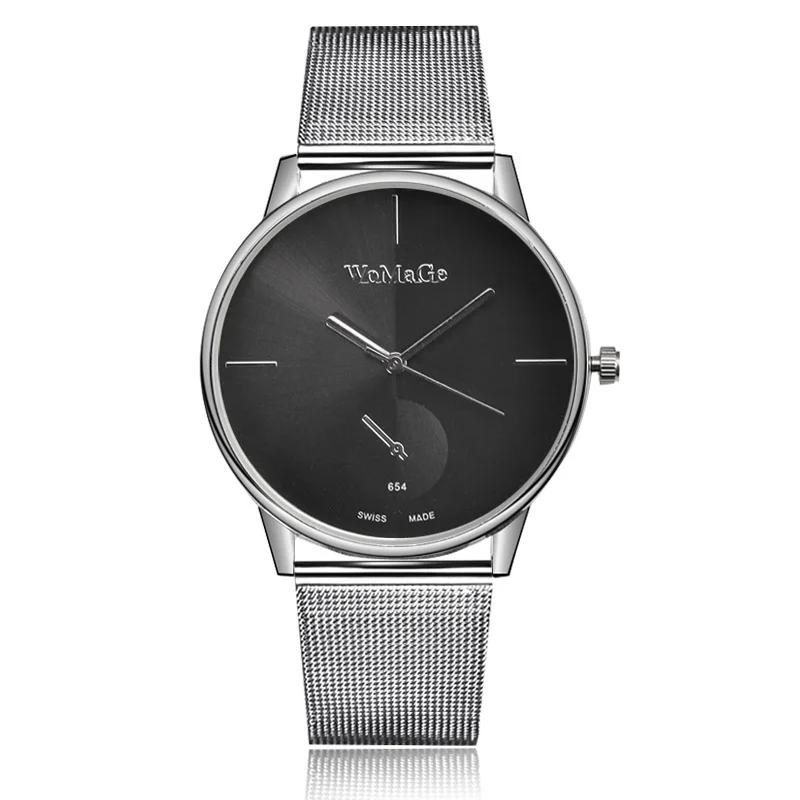 

WoMaGe Top Brand Luxury Women's Watches Stainless Steel Band Minimalist Quartz Wrist Watch Women Watches Clock relogio feminino