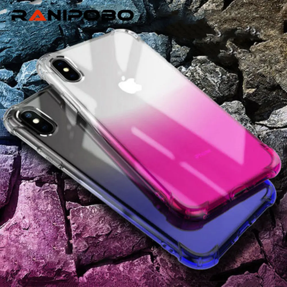Gradient Color Transparent Phone Cases For iPhone X 8 8Plus 7 6 6S Plus Case Clear Shockproof Soft TPU Protect Back Cover
Gradient Color Transparent Phone Cases For iPhone X 8 8Plus 7 6 6S Plus Case Clear Shockproof Soft TPU Protect Back Cover